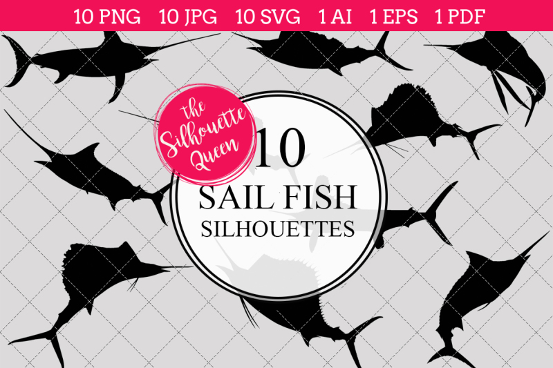 sail-fish-silhouette-vectors