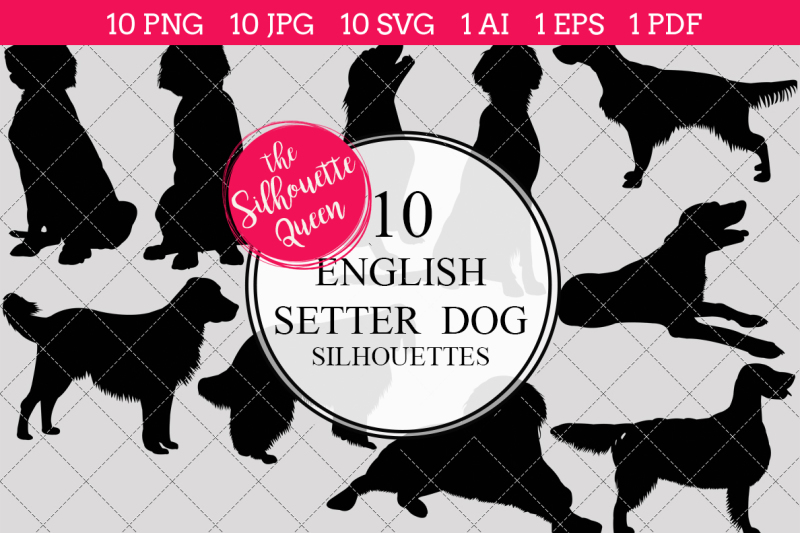 english-setter-dog-silhouette-vectors