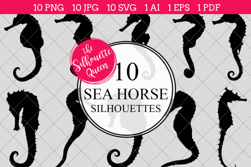 sea-horse-silhouette-vectors