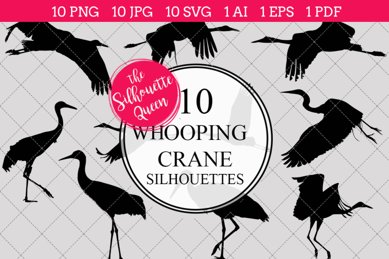 whooping-crane-silhouette-vector