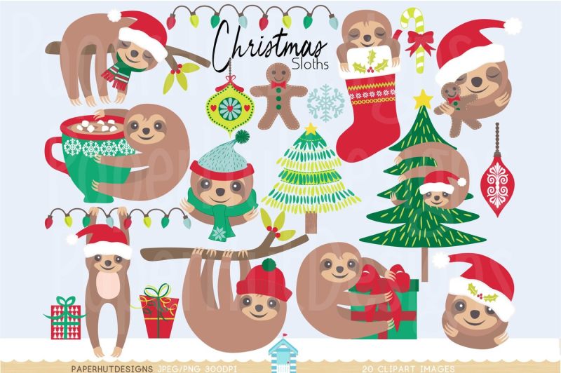 christmas-clipart-sloth