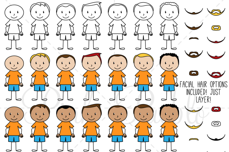 bald-stick-figures-clipart-and-vectors-with-facial-hair