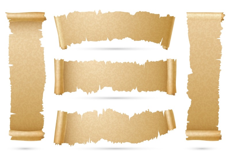 vertical-and-horizontal-old-paper-scroll-ribbon-banners-vector-set