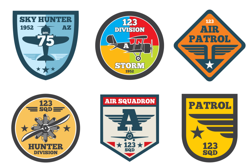 army-jet-aviation-air-force-vector-labels-patch-badges-emblems-and