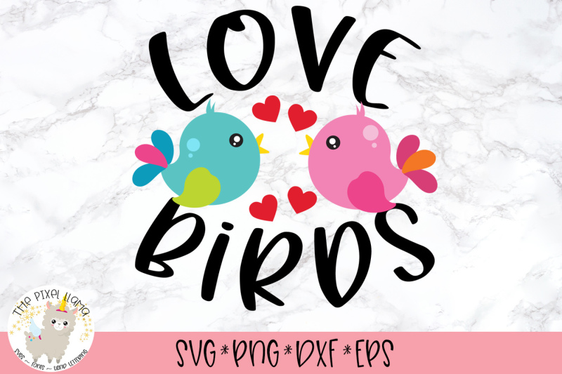 Download Love Birds Valentine SVG Cut File By The Pixel Llama | TheHungryJPEG.com