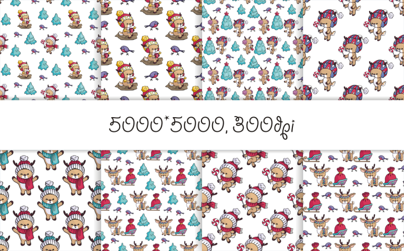 little-fawns-christmas-doodles-and-seamless-patterns