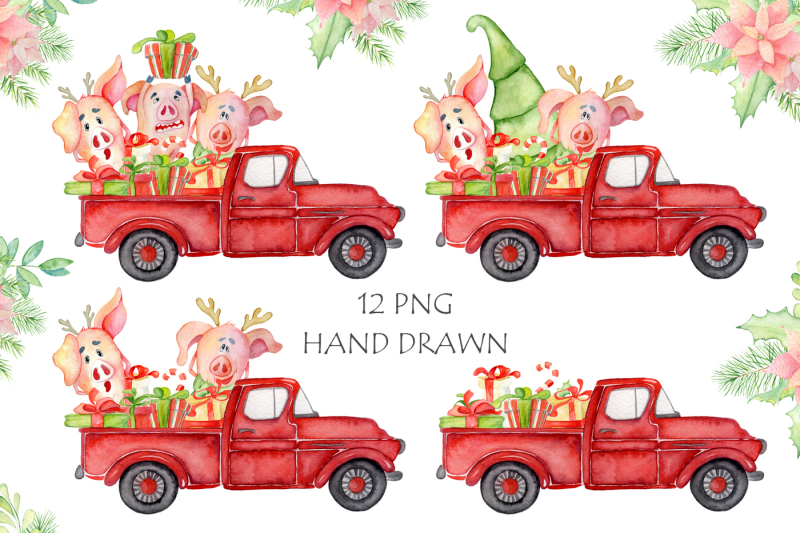 christmas-truck-with-xmas-trees-sants-and-cute-pigs