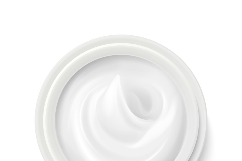 white-cream-in-package-container-top-view-vector-illustration