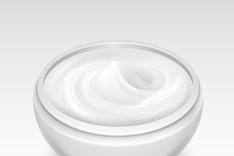 bowl-with-white-cream-vector-illustration