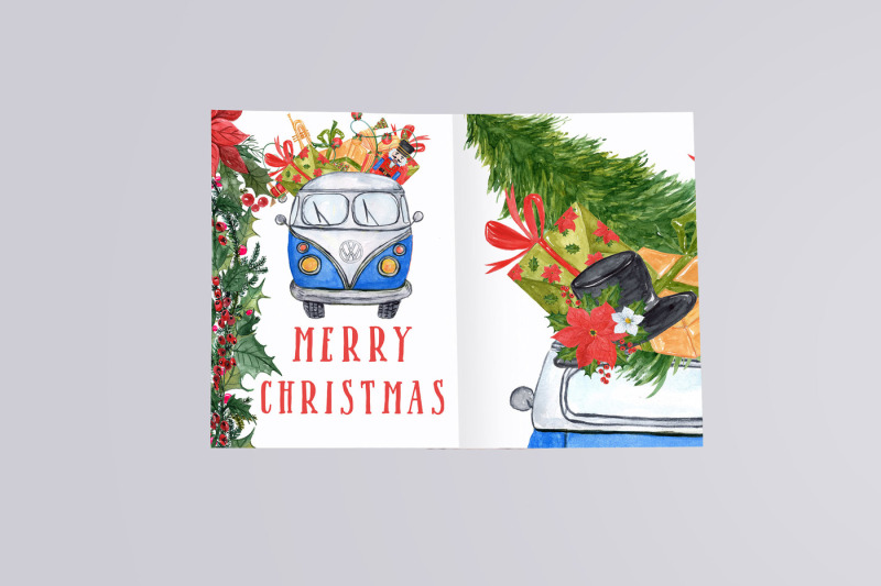 watercolor-christmas-cars-clipart