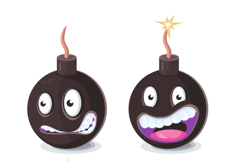funny-cartoon-wicked-bombs-emoji-vector-illustration