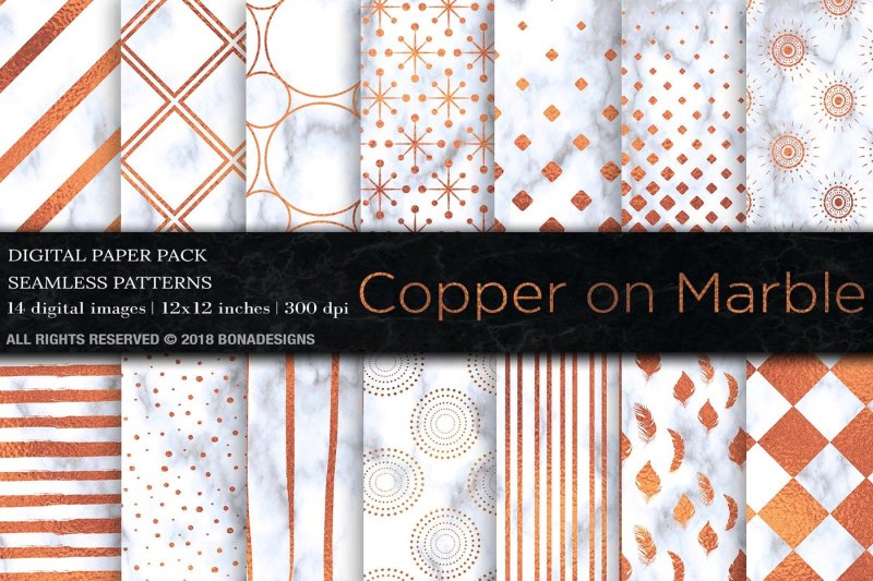 copper-marble-digital-paper