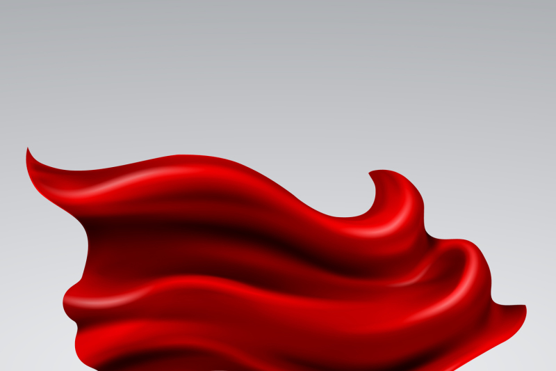 flying-red-silk-textile-fabric-flag-satin-ribbon-vector-illustration