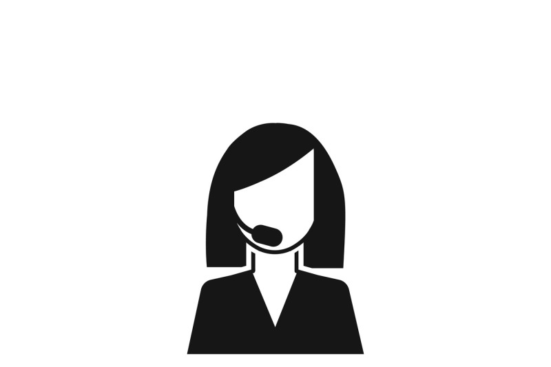 support-woman-avatar-vector-icon