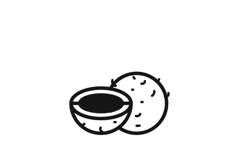 coconut-or-coco-palm-nut-vector-icon