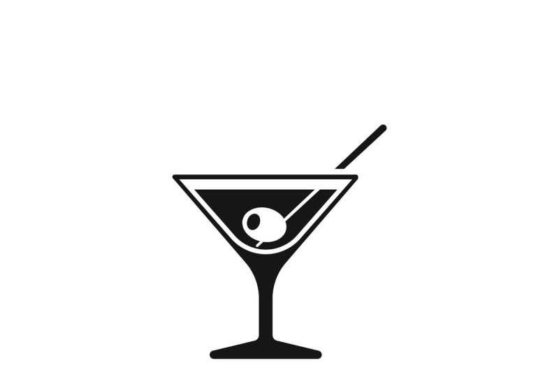 cocktail-glass-sign-with-martini-vodka-and-olive-vector-icon