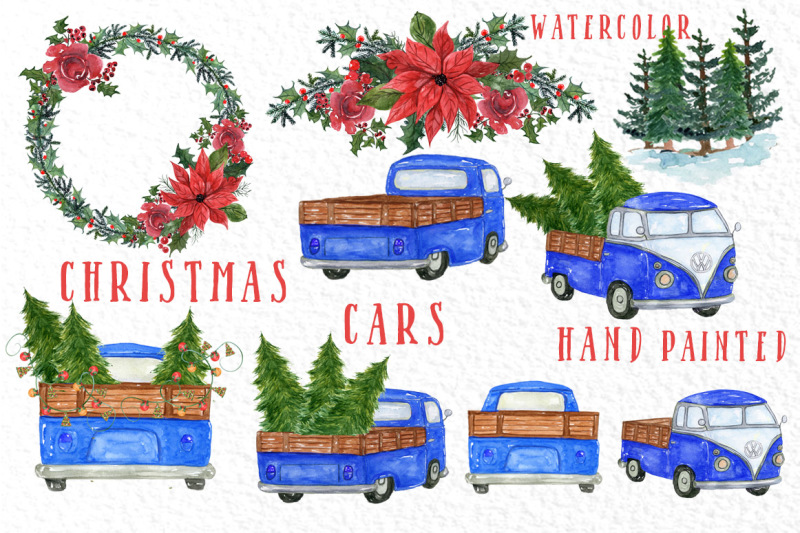 watercolor-christmas-trucks-clipart