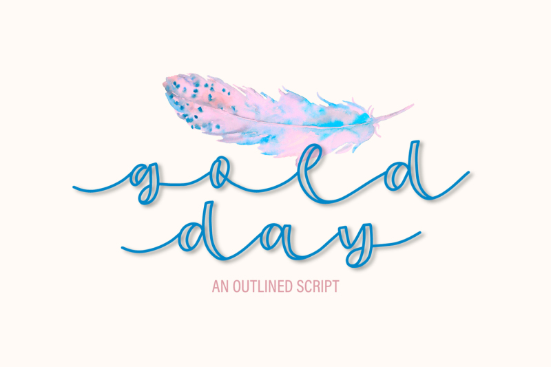 gold-day-an-outlined-script-font