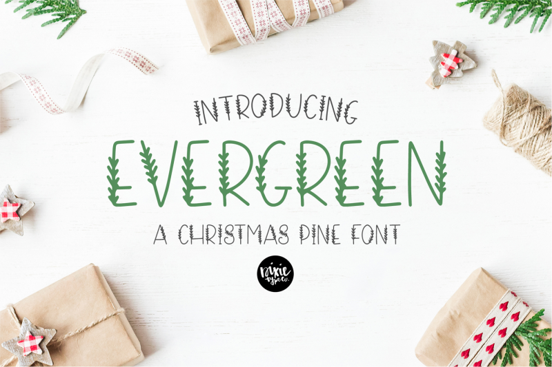 evergreen-christmas-pine-font