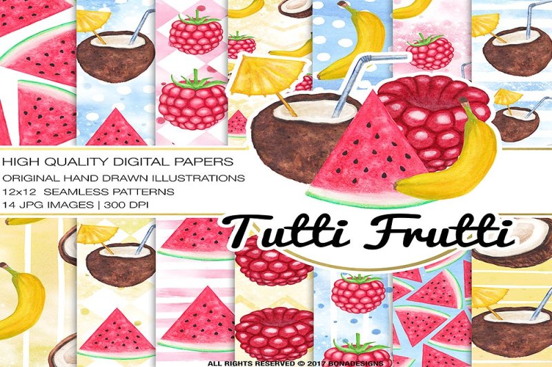 fruits-digital-paper-watercolor-fruit-poster-hand-painted-fruits