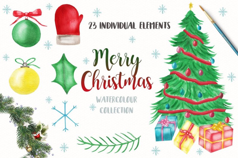 watercolor-christmsa-clipart-merry-christmas-clipart