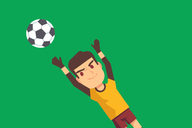 soccer-goalkeeper-catching-a-ball-illustration