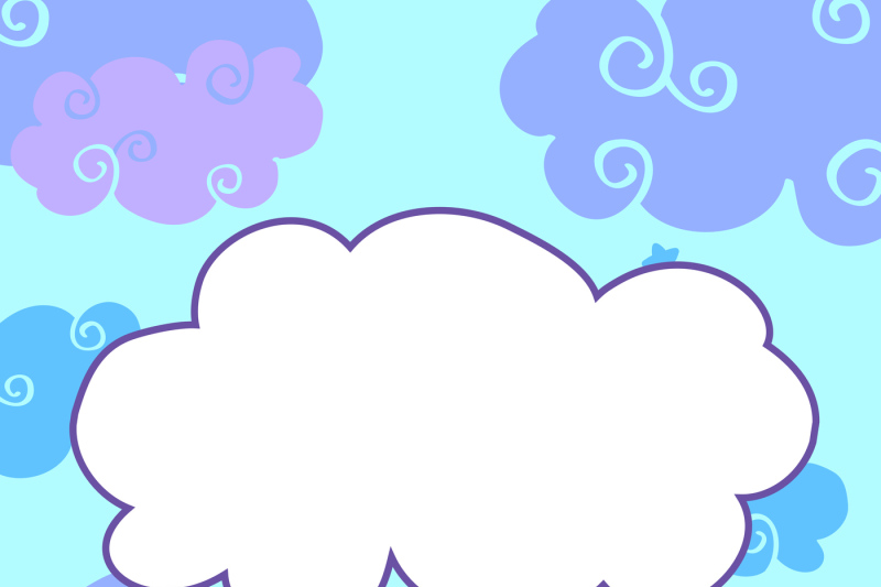 vector-daytime-cartoon-clouds-frame