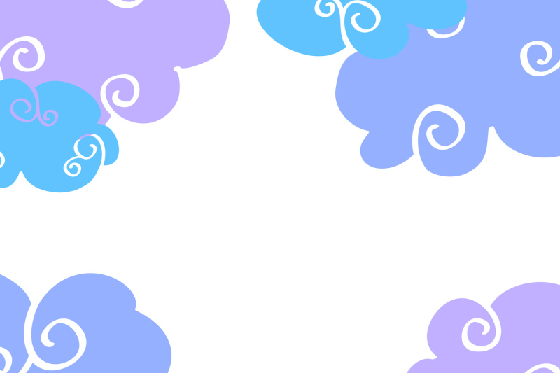 vector-daytime-cartoon-clouds-frame