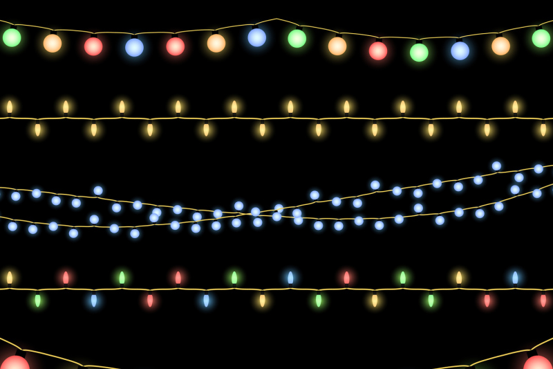 glowing-christmas-garlands-vector-background