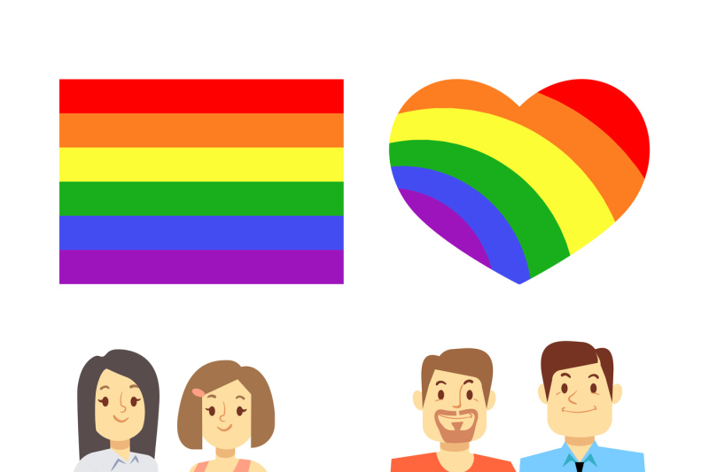 vector-happy-gay-lgbt-pairs-with-rainbow-flag-and-heart