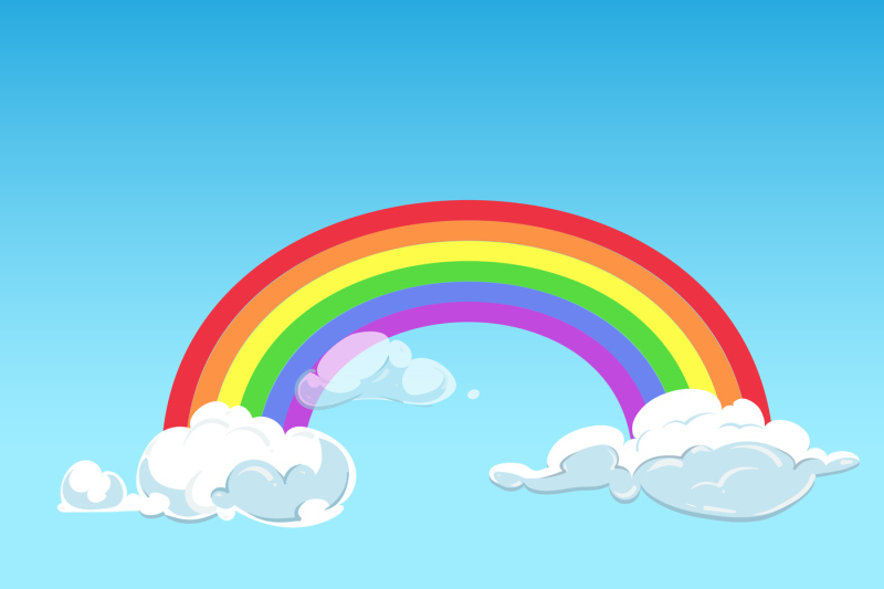 rainbow-and-clouds-against-blue-sky