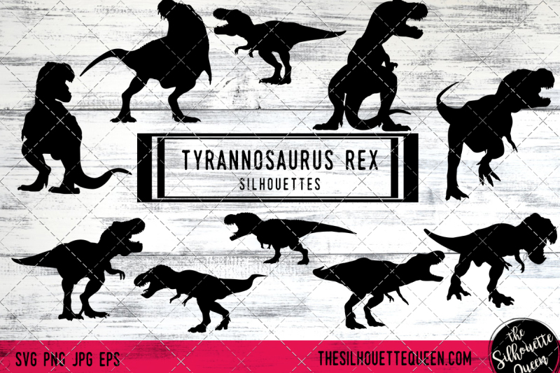 tyrannosaurus-rex-vector-silhouettes