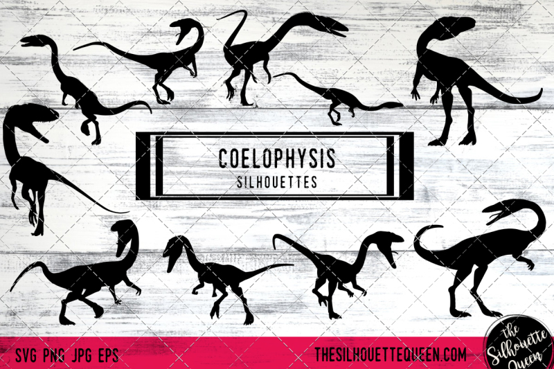 coelophysis-vector-silhouettes