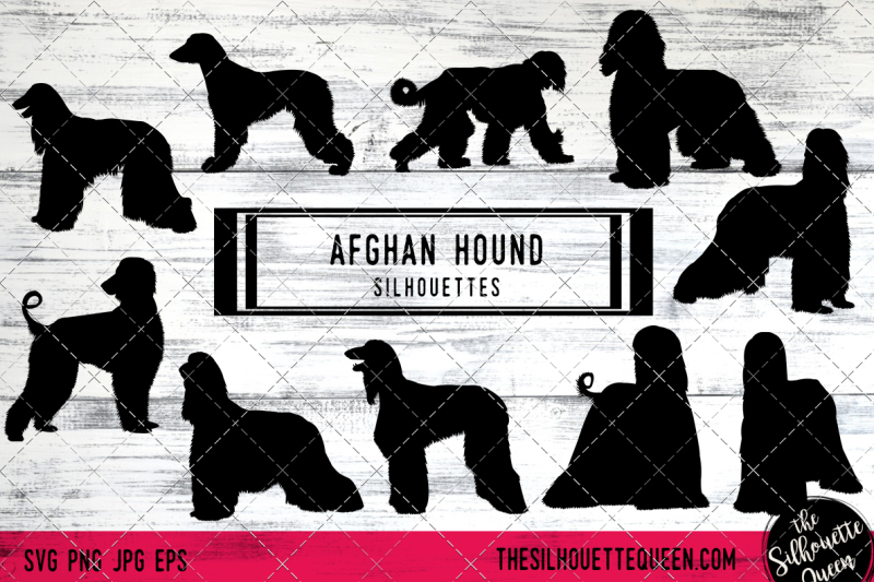 afghan-hound-vector-silhouettes