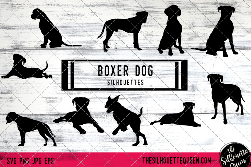 boxer-dog-vector-silhouettes