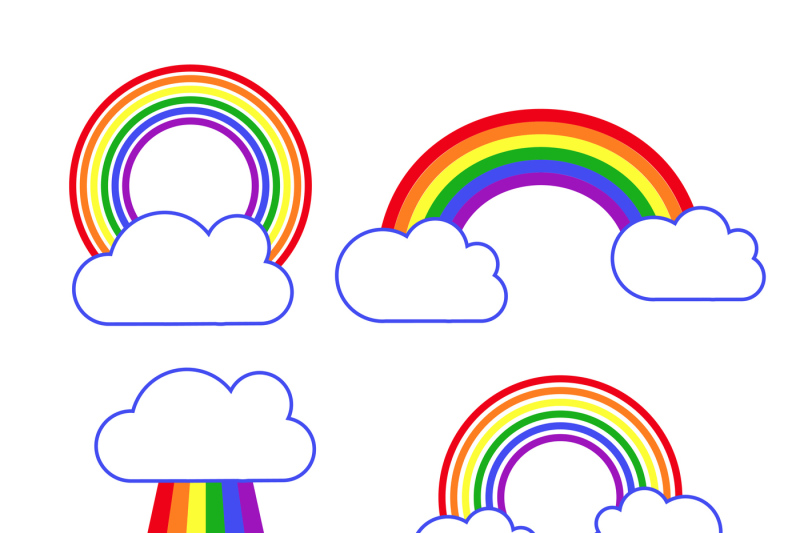 set-of-vector-rainbow-and-clouds-icons