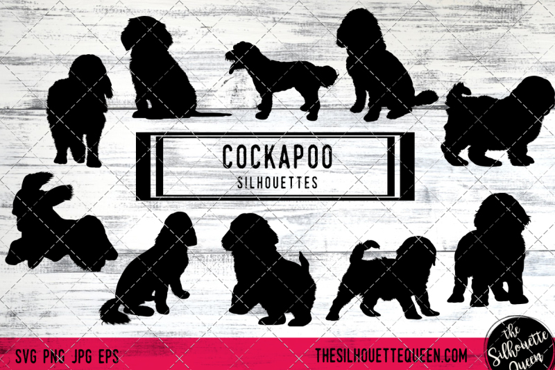 cockapoo-dog-silhouette-vectors