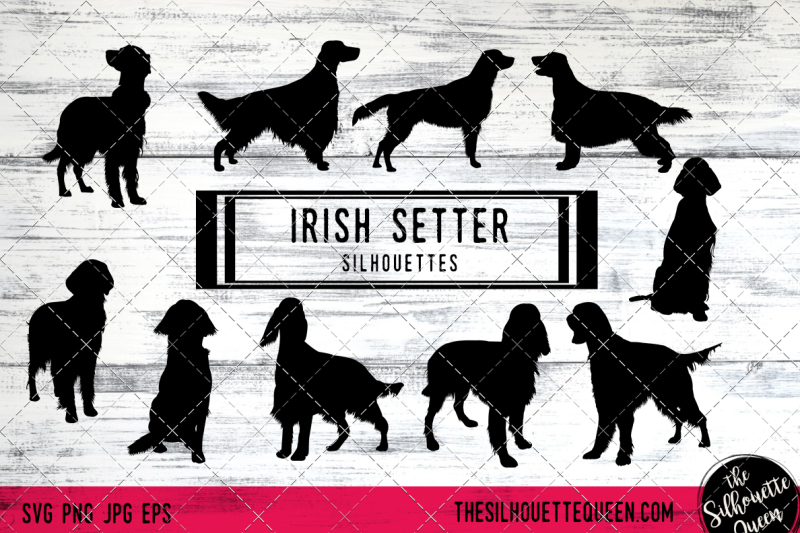irish-setter-dog-silhouette-vectors