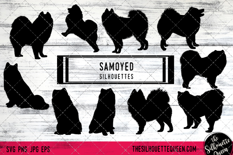 samoyed-dog-silhouette-vectors