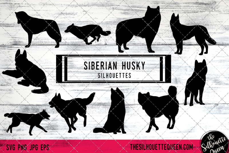 siberian-husky-dog-silhouette-vectors