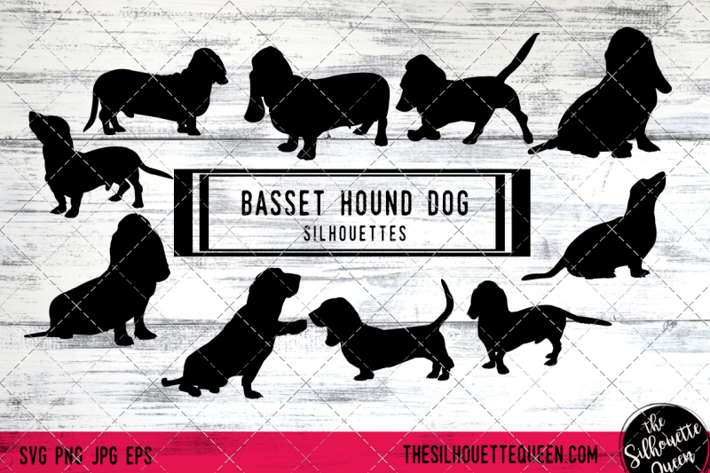 basset-hound-dog-silhouette-vectors