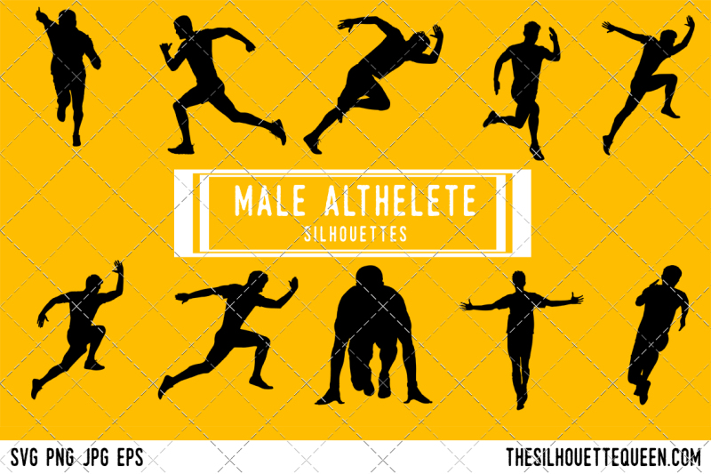male-athlete-silhouette-vector