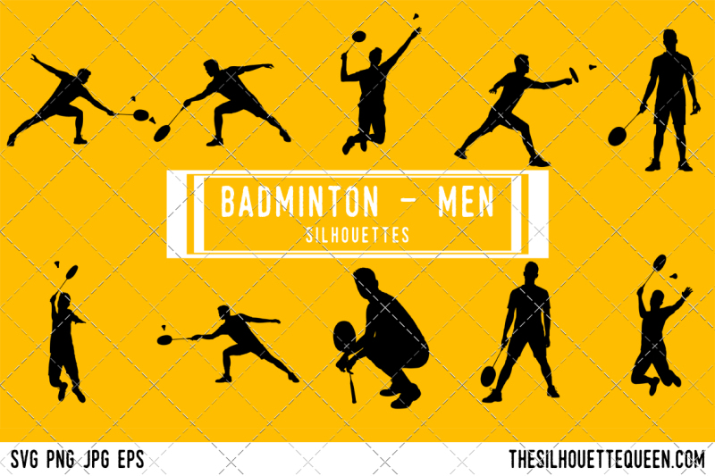 male-badminton-player-silhouette-vector