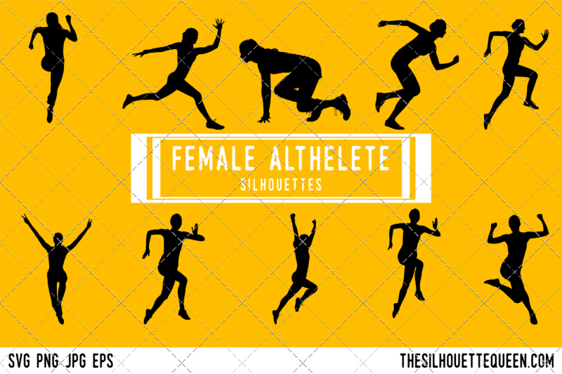female-athlete-silhouette-vector