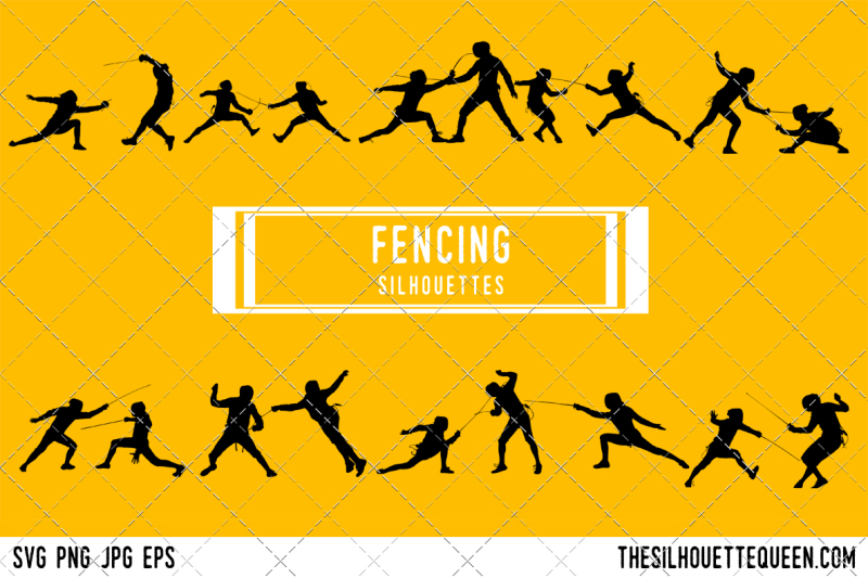 fencing-silhouette-vector