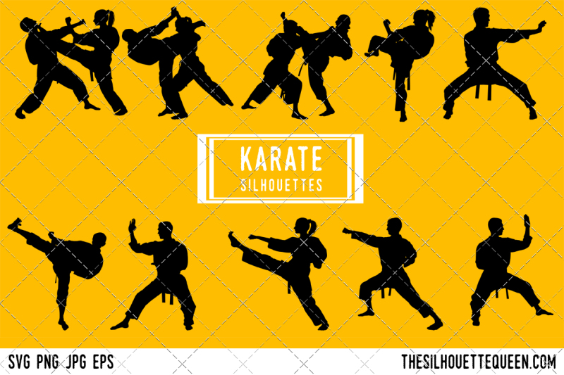 karate-silhouette-vector