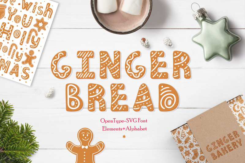 gingerbread-christmas-color-svg-font