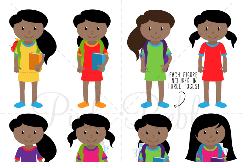 african-american-female-student-clipart-and-vectors