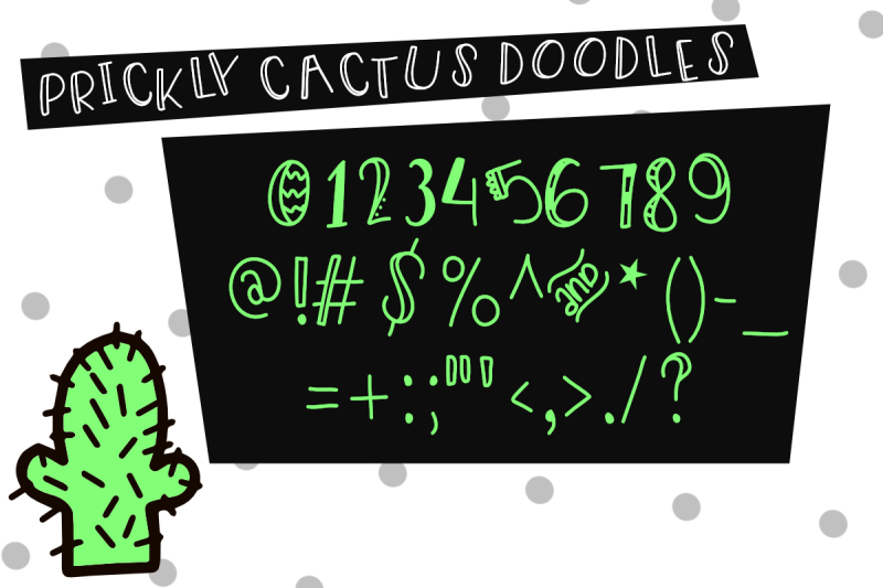 prickly-cactus-font-duo-doodles