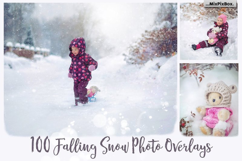 100-snow-overlays